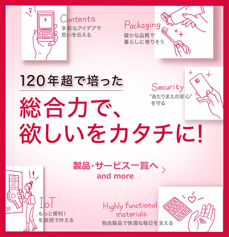 120年超で培った 総合力で欲しいをカタチに