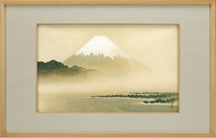 川合玉堂《三保富嶽之図》額装/軸装